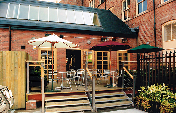 Public house terrace and beer garden