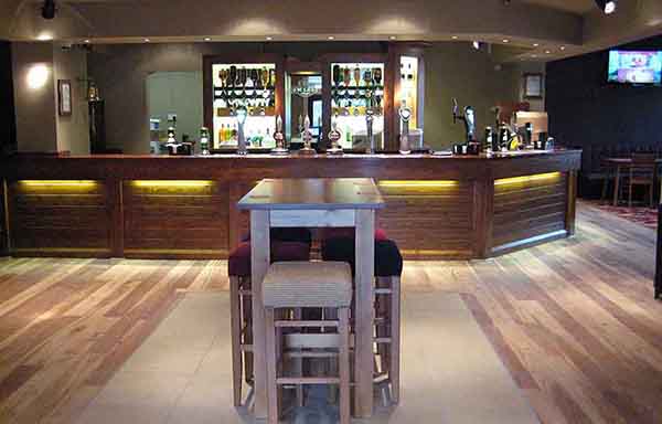 Hotel refurbishment bar area