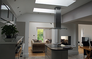Interior design and planning - open plan kitchen and dining area