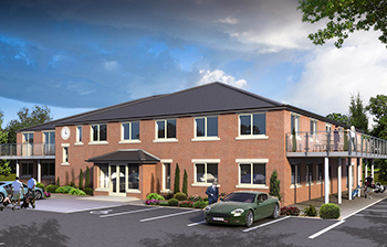 Concept drawings for hotel, golf club