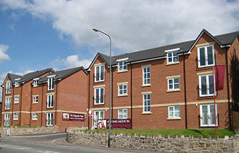 New build housing development and apartments